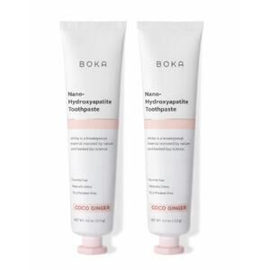 Boka 2-pack Travel Size nano-hydroxyapatite Coco Ginger Toothpaste Sealed